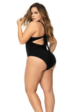 Load image into Gallery viewer, One Shoulder Black One Piece Swimsuit