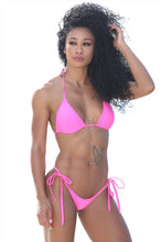 Load image into Gallery viewer, Sassy Assy Neon Pink Bikini Set With Whale Tail Thong Bottom